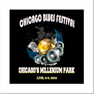 CHICAGO BLUES FESTIVAL T SHIRT Posters and Art